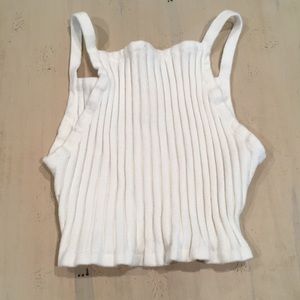 White crop top.